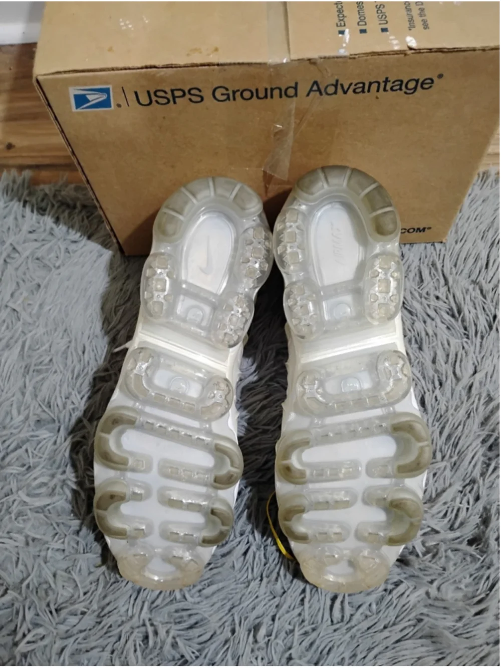 Nike Air VaporMax Plus Men Size 11.5 White Pure Platinum Sneakers 924453-100